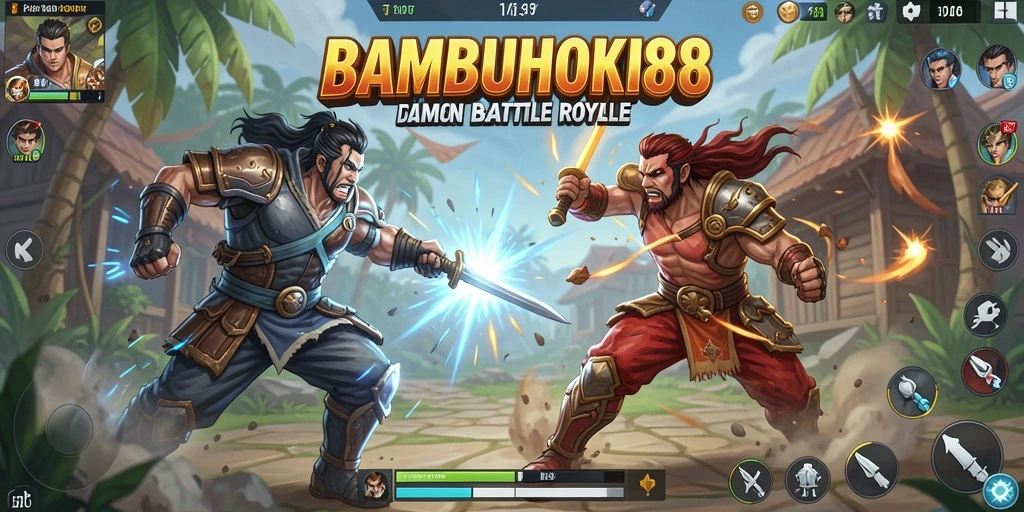 Tampilan dinamis dan mendebarkan dari gameplay Battle Royale.