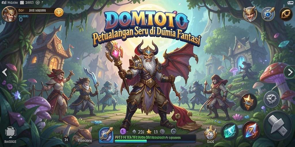 Tampilan gameplay seru di dunia petualangan DOMTOTO.