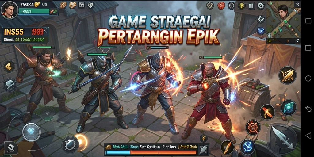 Tangkapan layar utama INS55 menampilkan aksi pertempuran yang mendebarkan.
