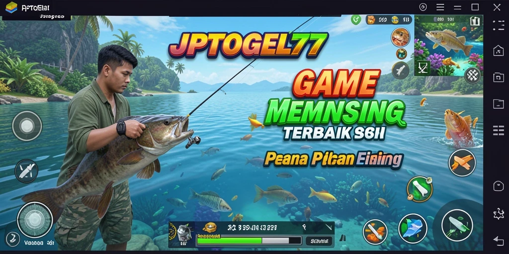 Screenshot menunjukkan gameplay seru memancing ikan di JPTOGEL77.