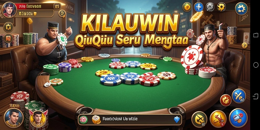 Tampilan gameplay QiuQiu yang seru dengan grafis menarik.