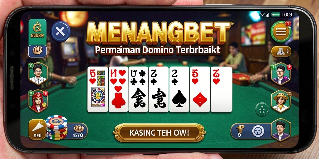 Tampilan gameplay seru dalam permainan Domino MENANGBET.