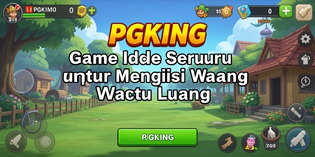 Tangkapan layar gameplay PGKING menampilkan pengumpulan sumber daya yang mendebarkan.