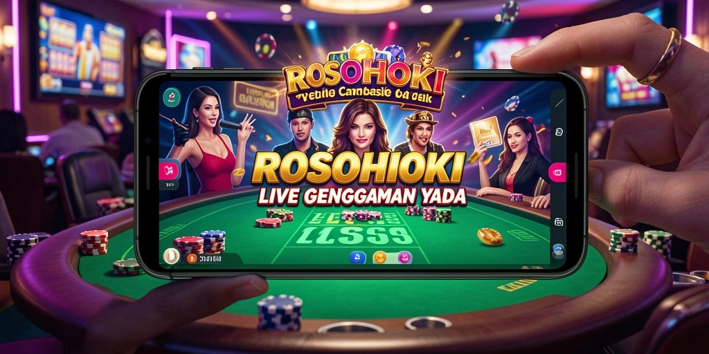 Tampilan gameplay Live Casino yang mendebarkan di ROSOHOKI.